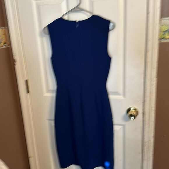 BCBG MaxAzria Annabel Blue Cutout Sheath Dress Size 4 - Picture 5 of 9